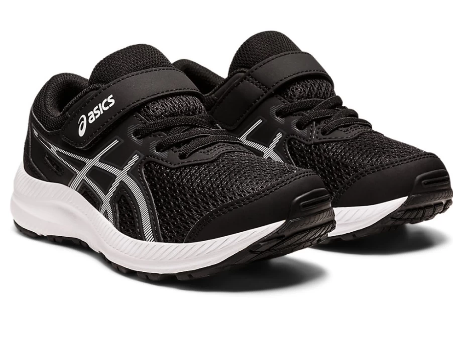 ASICS Contend 8 Pre-School Kids' Running Shoes - Black/White