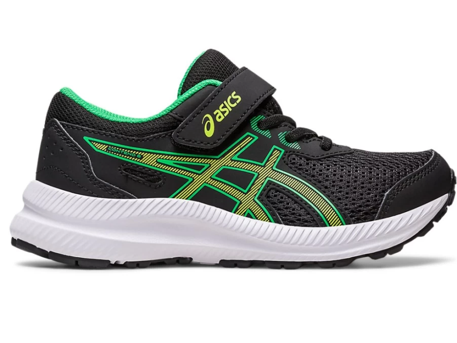 ASICS Contend 8 Pre-School Kids' Running Shoes - Black/Lime Zest
