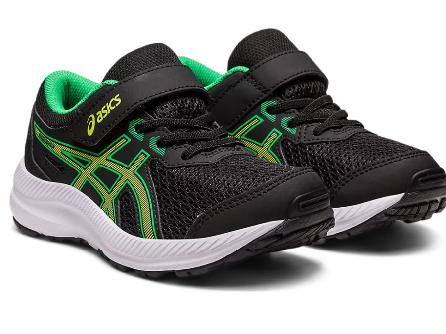 ASICS Contend 8 Pre-School Kids' Running Shoes - Black/Lime Zest