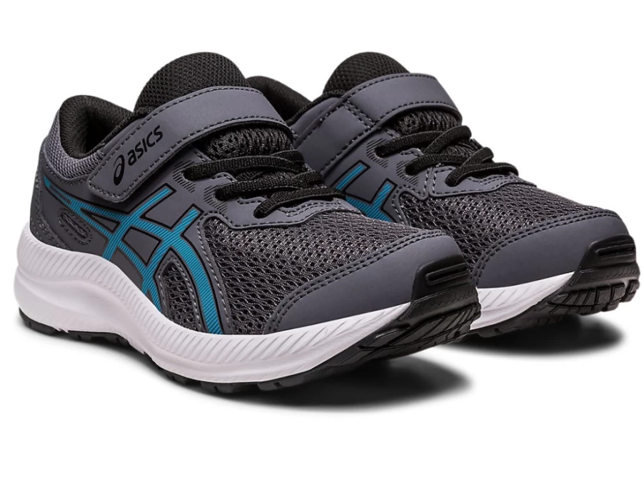 ASICS Contend 8 Preschool Kids' Running Shoes - Carrier Grey/Island Blue