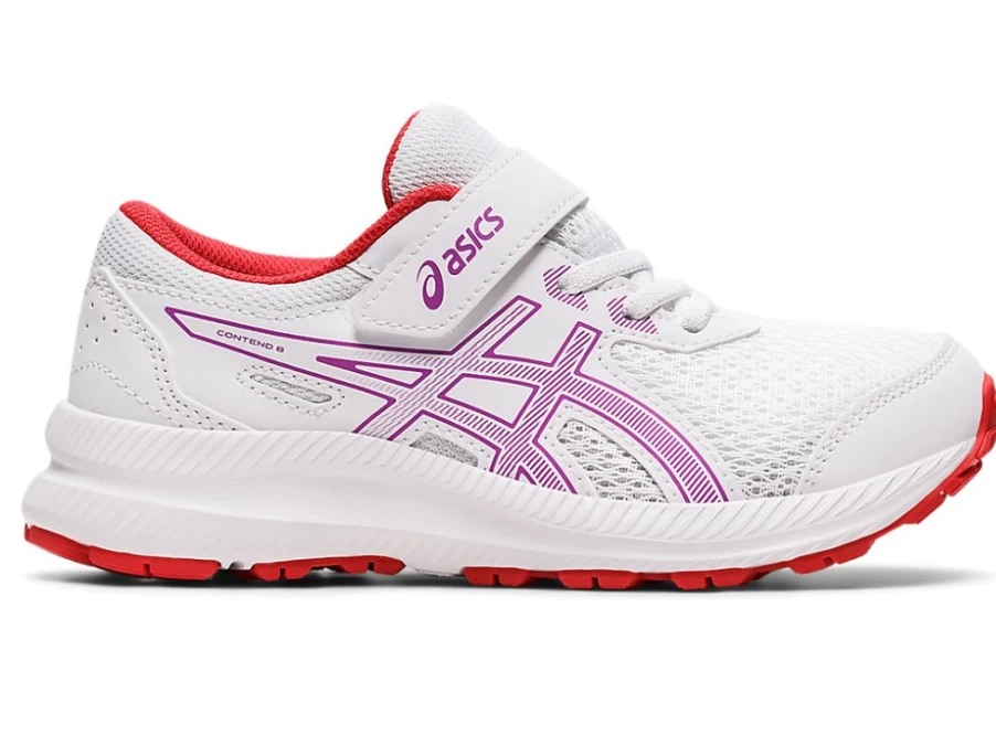 ASICS CONTEND 8 PRE-SCHOOL Kids' Running Shoes - White/Orchid