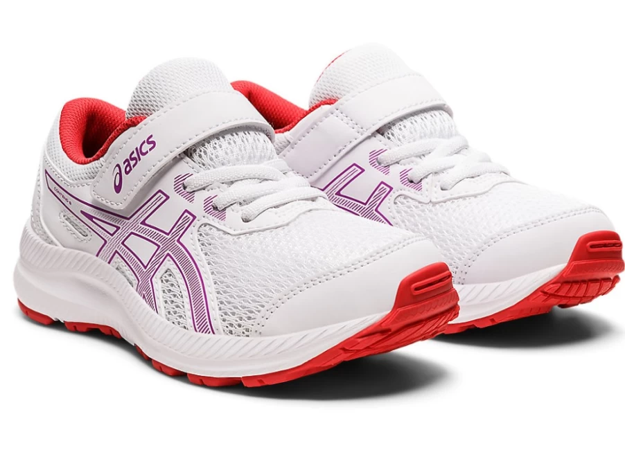 ASICS CONTEND 8 PRE-SCHOOL Kids' Running Shoes - White/Orchid
