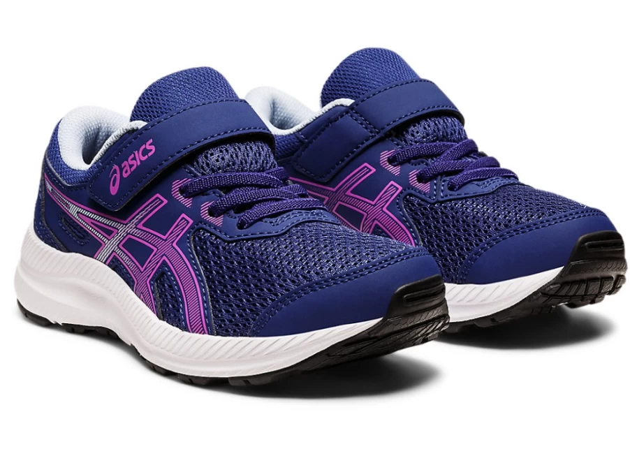 ASICS Contend 8 Preschool Running Shoes for Kids - Dive Blue/Orchid