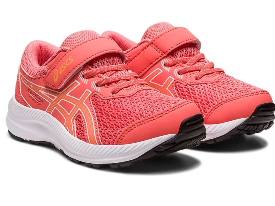 ASICS Contend 8 Pre-School Kids' Running Shoes - Papaya/Summer Dune