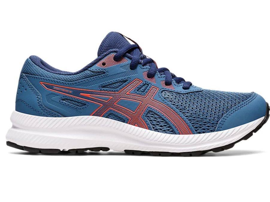 ASICS CONTEND 8 Kids' Running Shoes in Azure/Cherry Tomato - Grade School Sneakers
