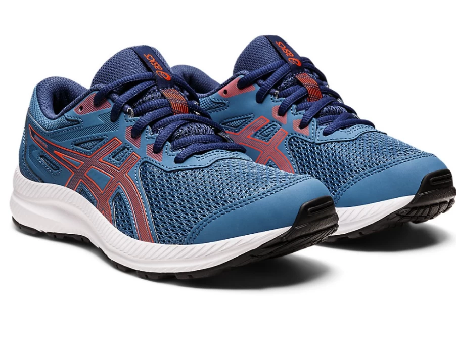 ASICS CONTEND 8 Kids' Running Shoes in Azure/Cherry Tomato - Grade School Sneakers