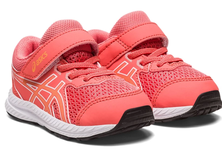 ASICS Contend 8 Kids' Running Shoes - Toddler Size in Papaya/Summer Dune