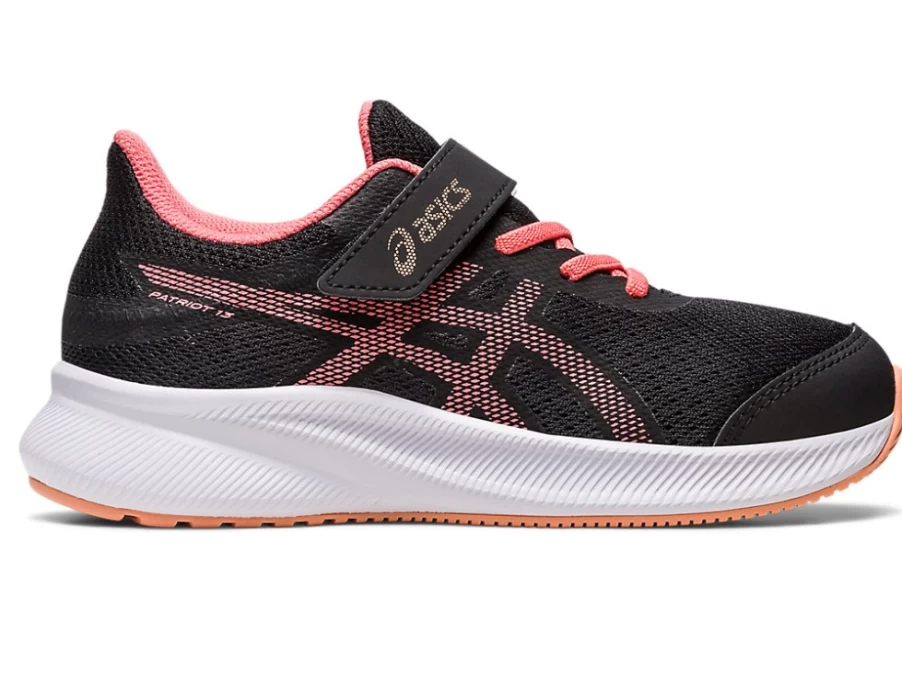 ASICS Kids PATRIOT 13 Pre-School Running Shoes - Black/Papaya