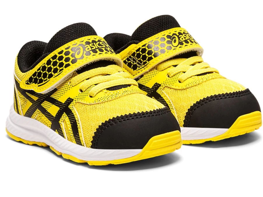 ASICS Contend 8 Kids' Running Shoes - Vibrant Yellow/Black - Toddler Size for School & Play