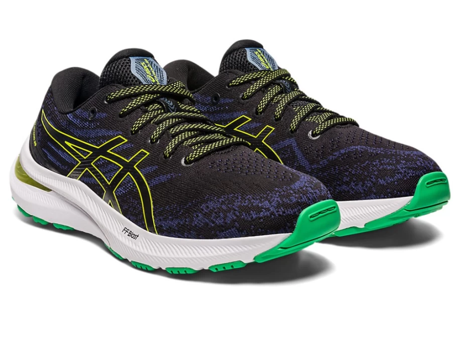 ASICS GEL-KAYANO 29 Kids Running Shoes - Black/Lime Zest - Grade School Support & Cushion