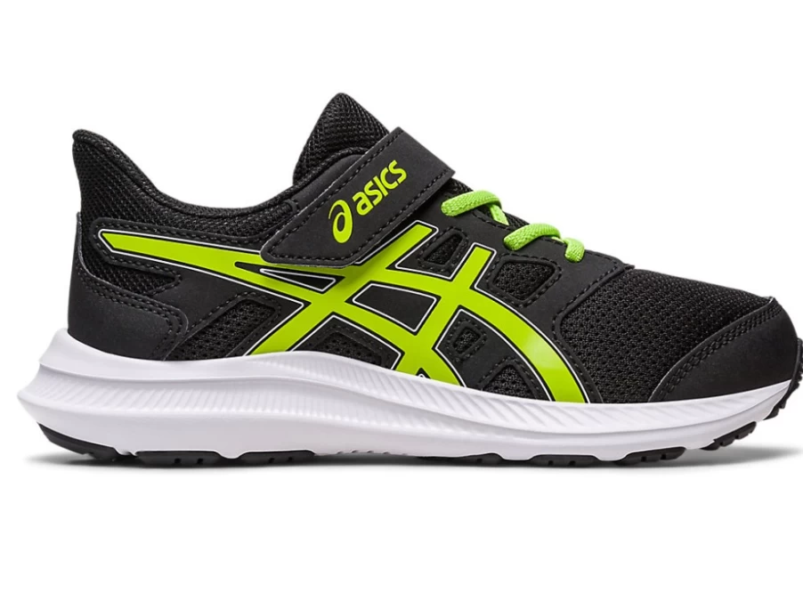 ASICS JOLT 4 Pre-School Kids' Running Shoes - Black/Lime Zest