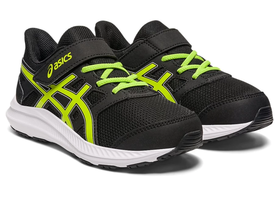 ASICS JOLT 4 Pre-School Kids' Running Shoes - Black/Lime Zest