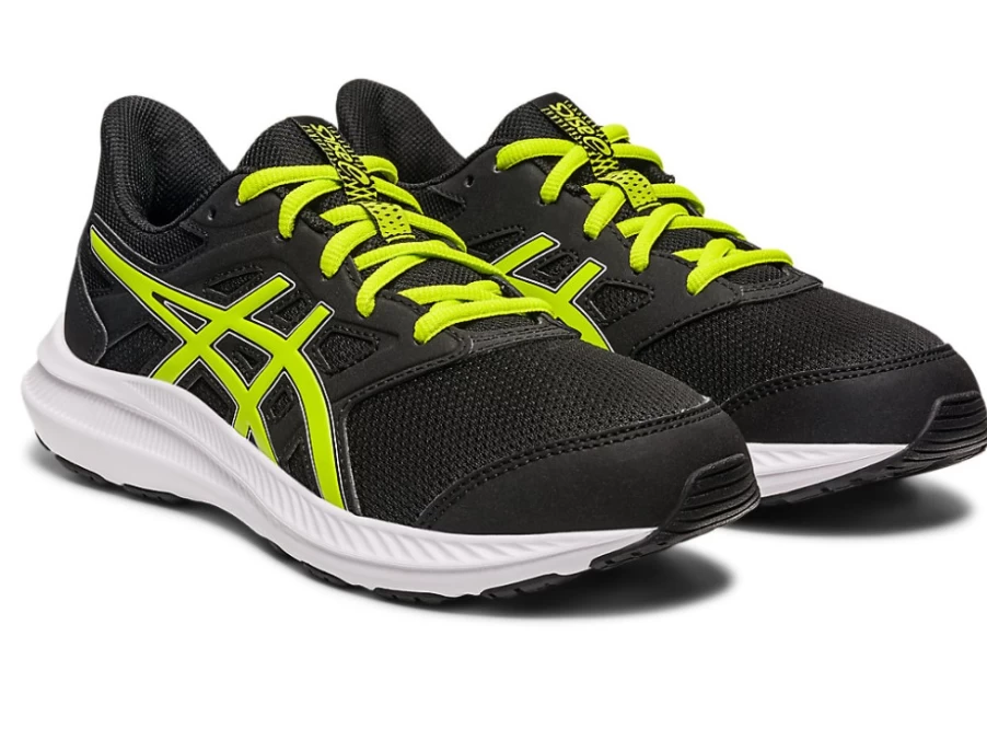 ASICS JOLT 4 Kids' Grade School Running Shoes - Black/Lime Zest