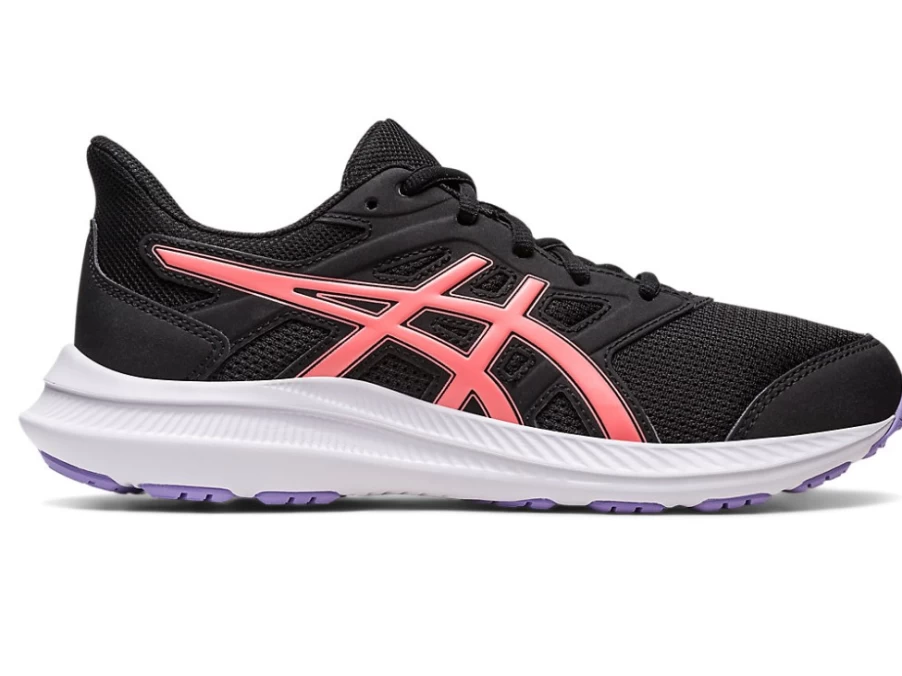 ASICS JOLT 4 Kids' Grade School Running Shoes - Black/Papaya