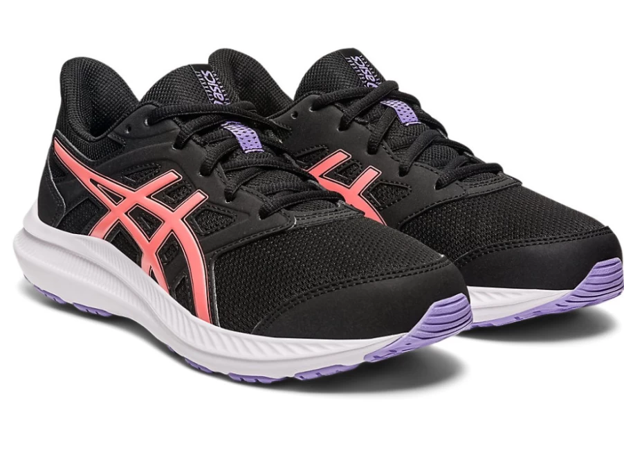 ASICS JOLT 4 Kids' Grade School Running Shoes - Black/Papaya