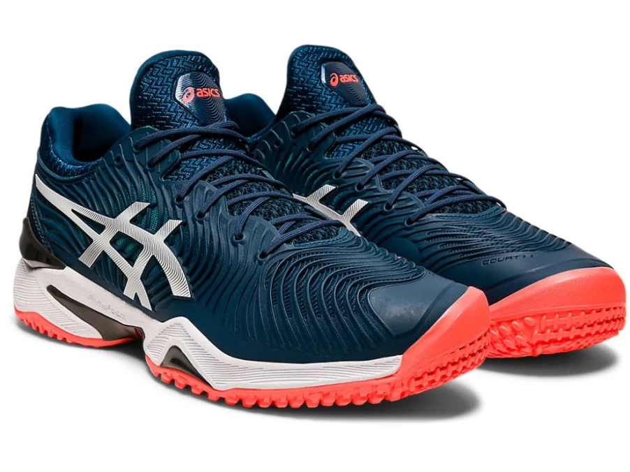 ASICS Men's COURT FF 2 OC Tennis Shoes in Mako Blue/White