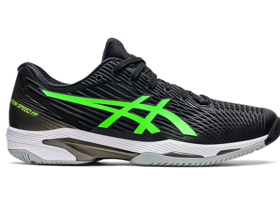 ASICS Men's SOLUTION SPEED FF Tennis Shoes - Black/Green Gecko