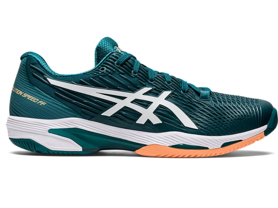 ASICS Men's SOLUTION SPEED FF Tennis Shoes in Velvet Pine/White - Lightweight Performance Court Sneakers