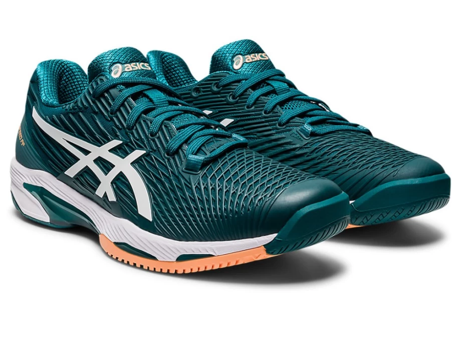 ASICS Men's SOLUTION SPEED FF Tennis Shoes in Velvet Pine/White - Lightweight Performance Court Sneakers