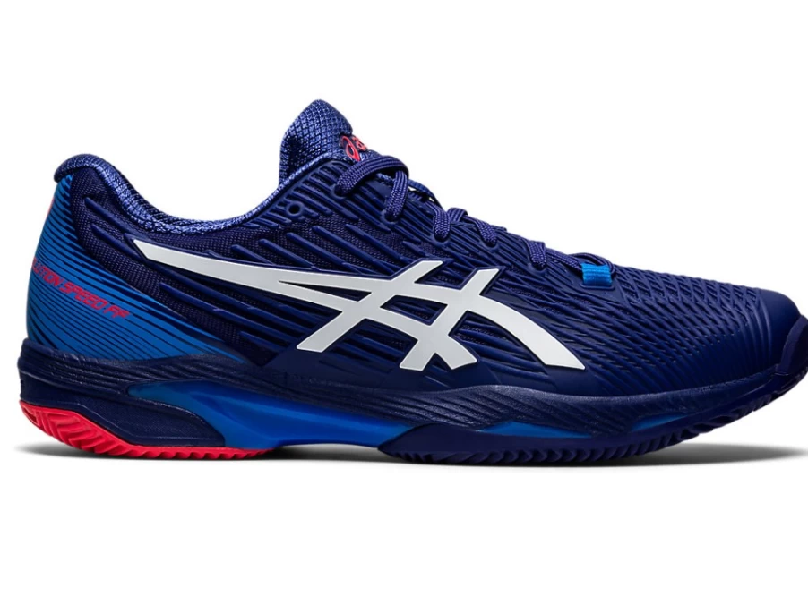ASICS Men's SOLUTION SPEED FF 2 CLAY Tennis Shoes in Dive Blue/White