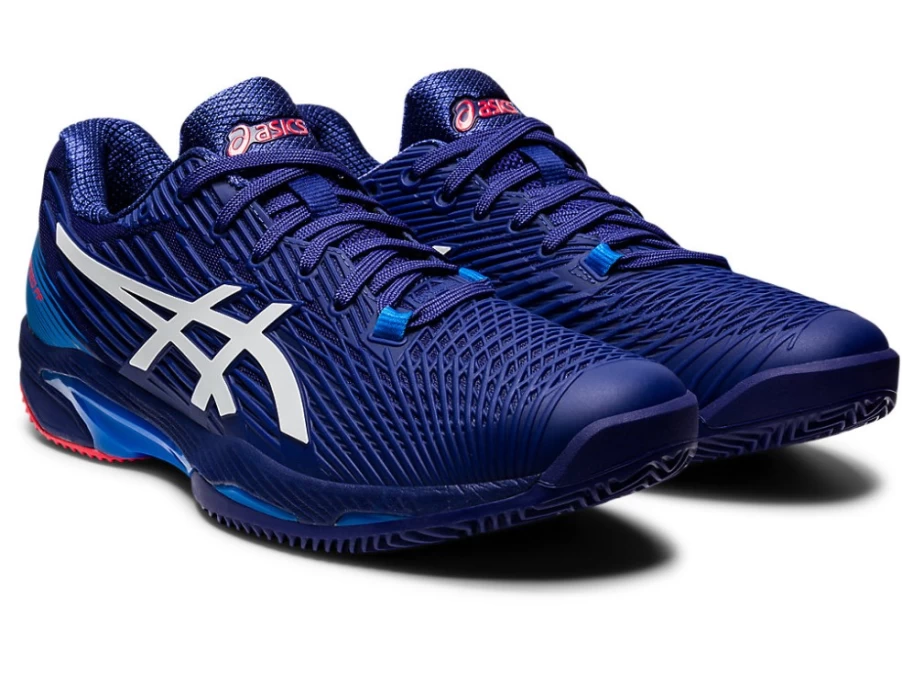 ASICS Men's SOLUTION SPEED FF 2 CLAY Tennis Shoes in Dive Blue/White