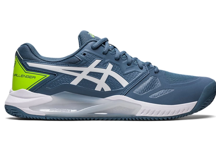 ASICS Men's GEL-Challenger 13 Clay Tennis Shoes - Steel Blue/White