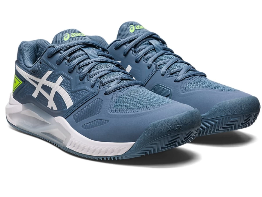 ASICS Men's GEL-Challenger 13 Clay Tennis Shoes - Steel Blue/White
