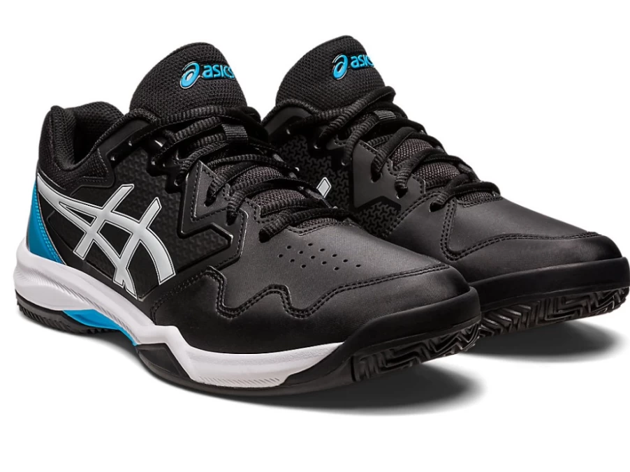 ASICS GEL-Dedicate 7 Clay Tennis Shoes for Men - Black/Island Blue