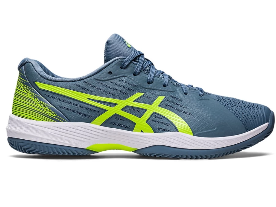 ASICS Men's SOLUTION SWIFT FF CLAY Volleyball Shoes - Steel Blue/Hazard Green