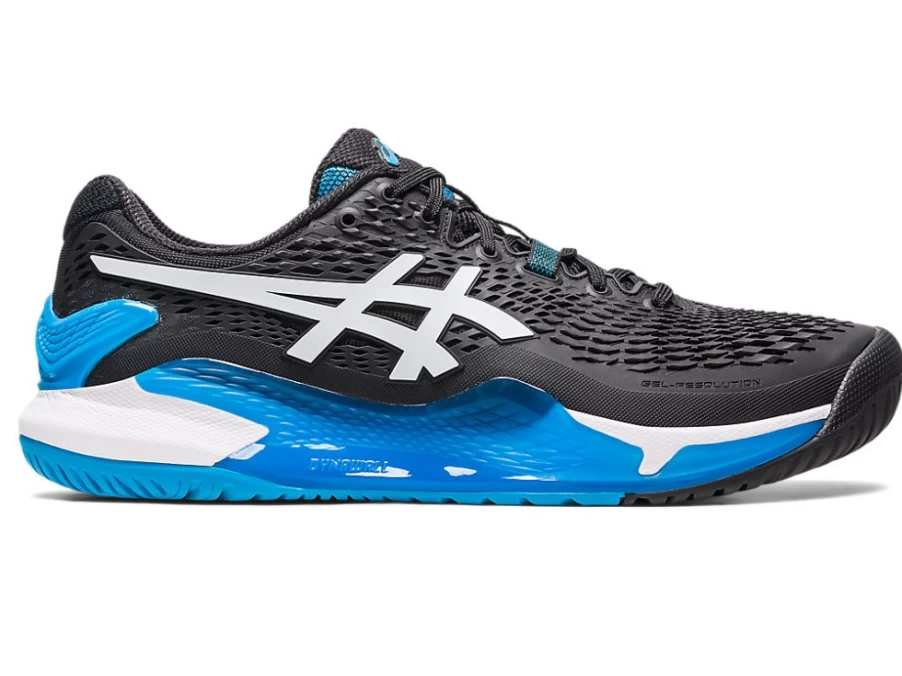 ASICS Men's GEL-RESOLUTION 9 Tennis Shoes - Black/White