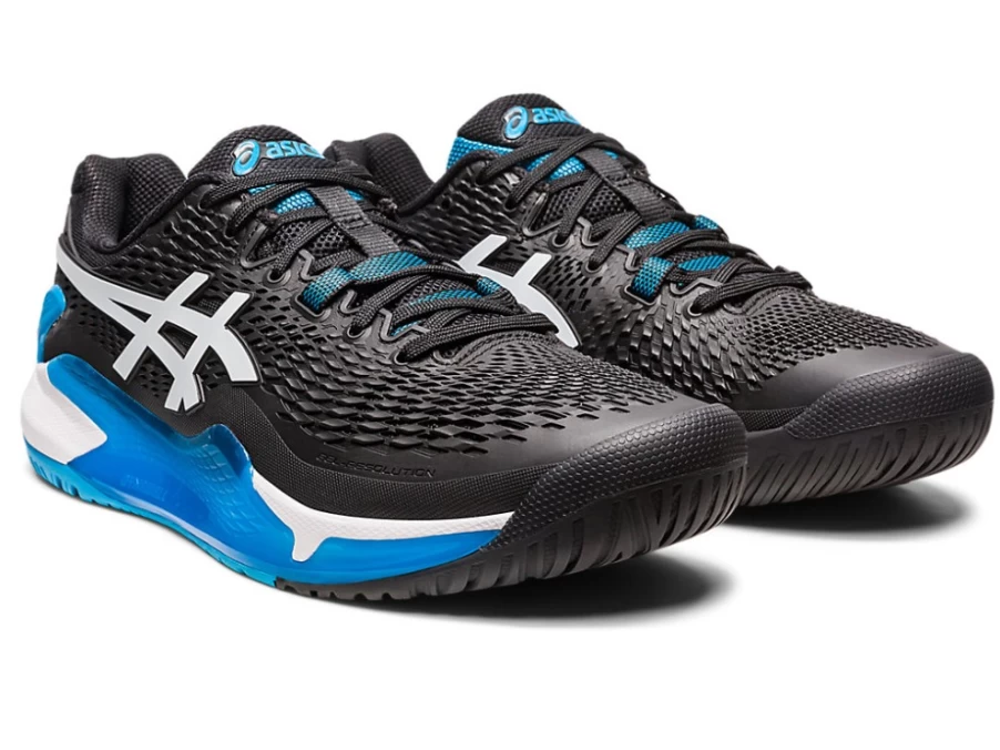 ASICS Men's GEL-RESOLUTION 9 Tennis Shoes - Black/White
