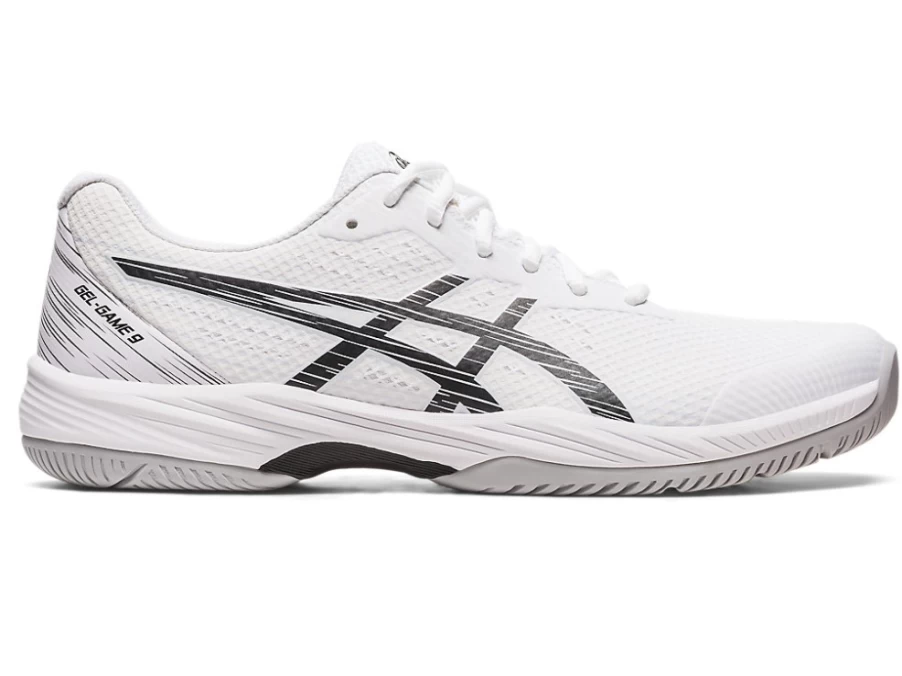 ASICS GEL-GAME 9 White/Black Men's Tennis Shoes for Optimal Performance