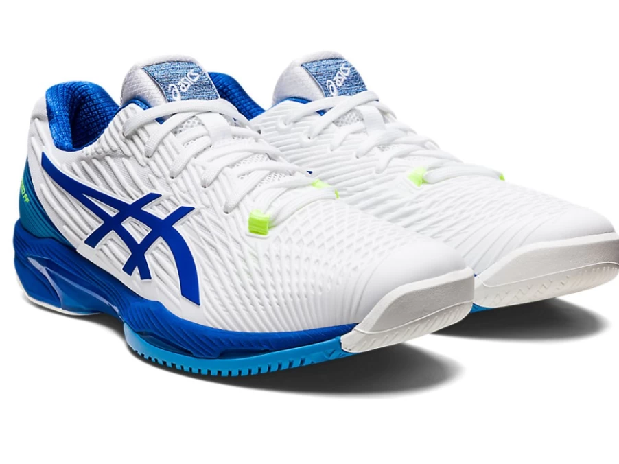 ASICS Men's SOLUTION SPEED FF 2 Tennis Shoes in White/Tuna Blue