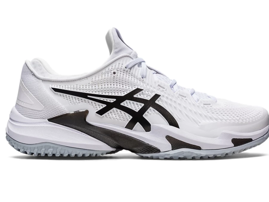 ASICS Men's COURT FF 3 OC Tennis Shoes in White/Black - Lightweight Performance Sneakers