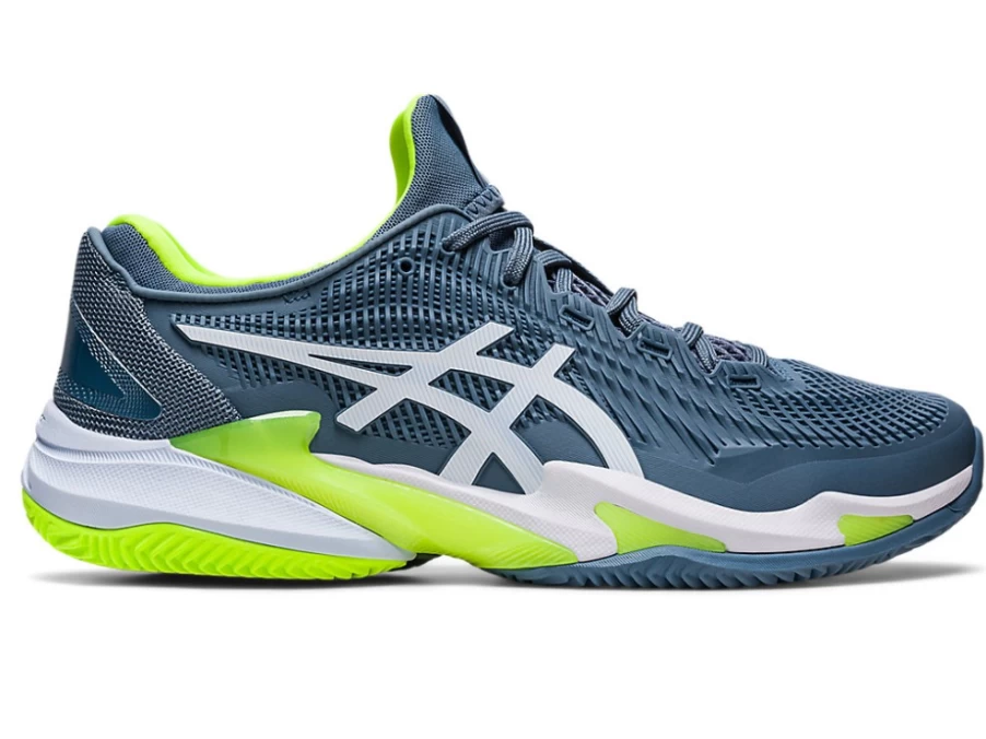 ASICS Men's COURT FF 3 CLAY Tennis Shoes in Steel Blue/White