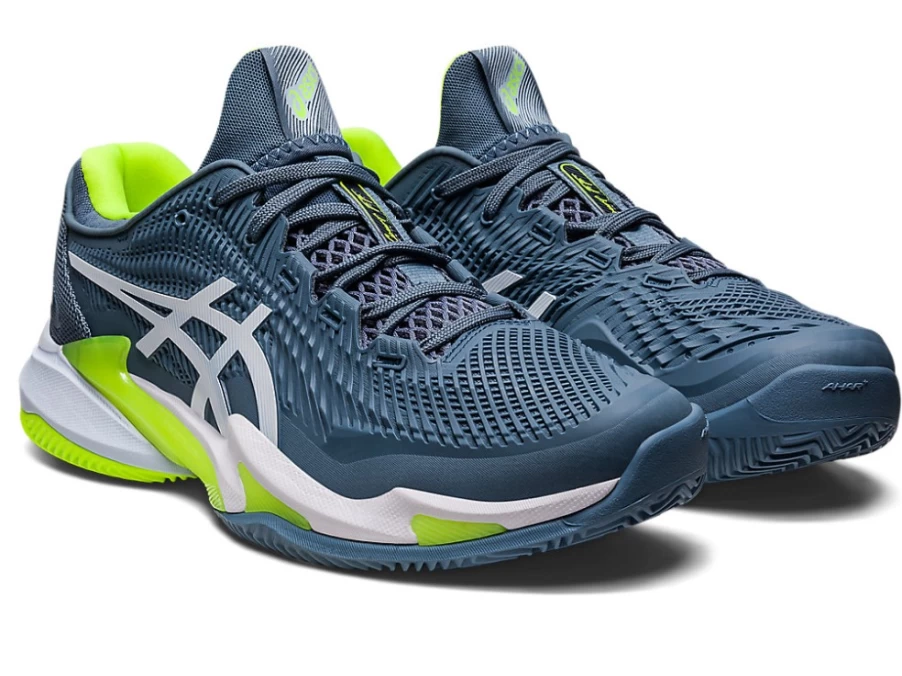 ASICS Men's COURT FF 3 CLAY Tennis Shoes in Steel Blue/White
