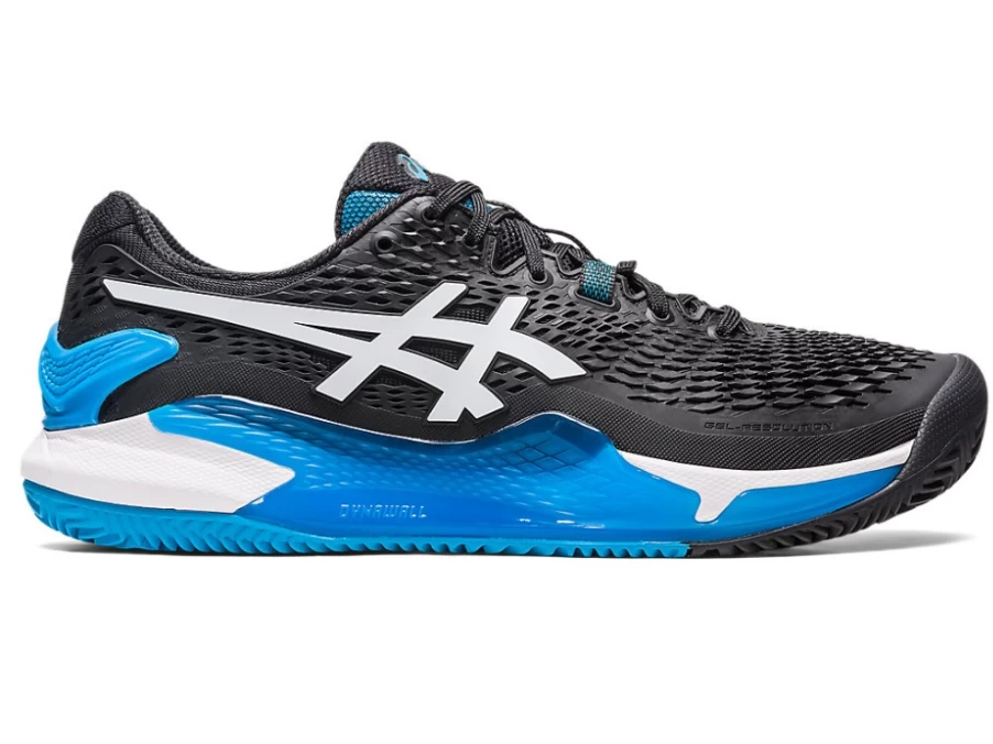ASICS Men's GEL-RESOLUTION 9 Clay Tennis Shoes - Black/White
