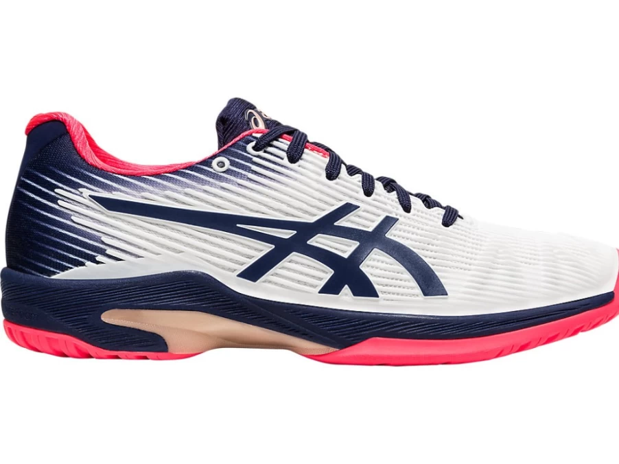 ASICS Women's SOLUTION SPEED FF Tennis Shoes in White/Peacoat