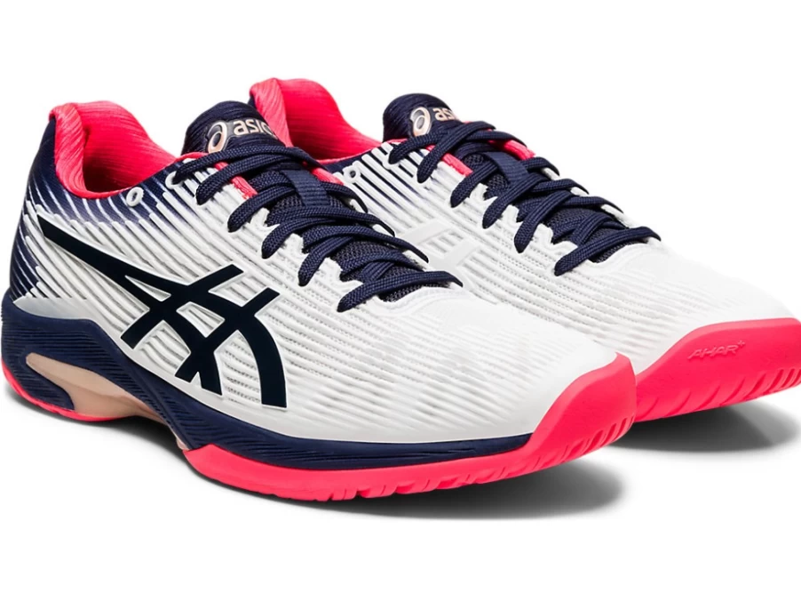 ASICS Women's SOLUTION SPEED FF Tennis Shoes in White/Peacoat