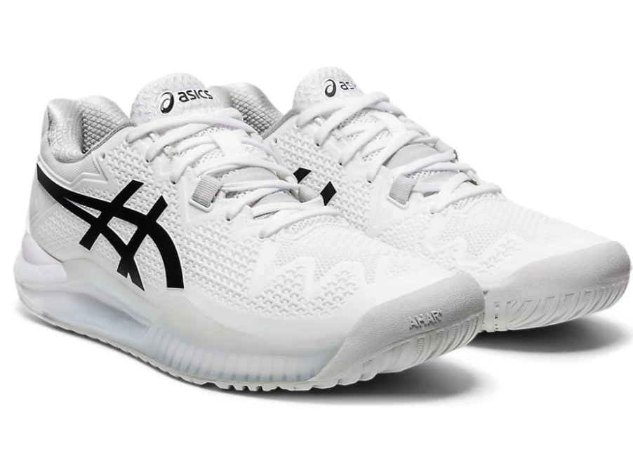 ASICS Women's GEL-Resolution 8 Tennis Shoes - White/Black