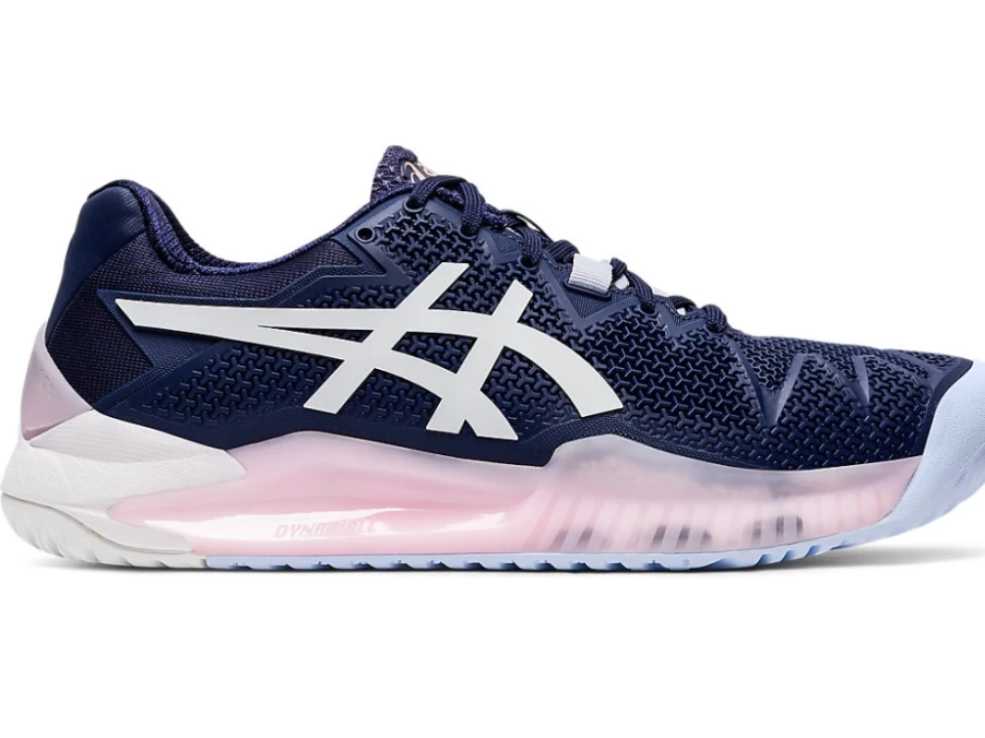 ASICS Women's GEL-Resolution 8 Tennis Shoes in Peacoat/White – Stability & Cushioning