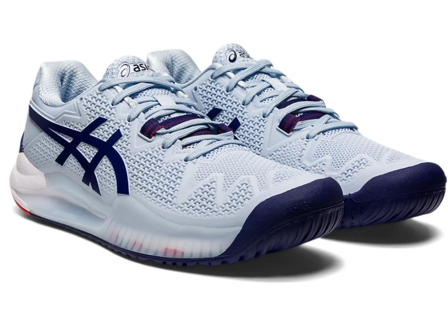 ASICS Women's GEL-Resolution 8 Tennis Shoes in Soft Sky/Dive Blue
