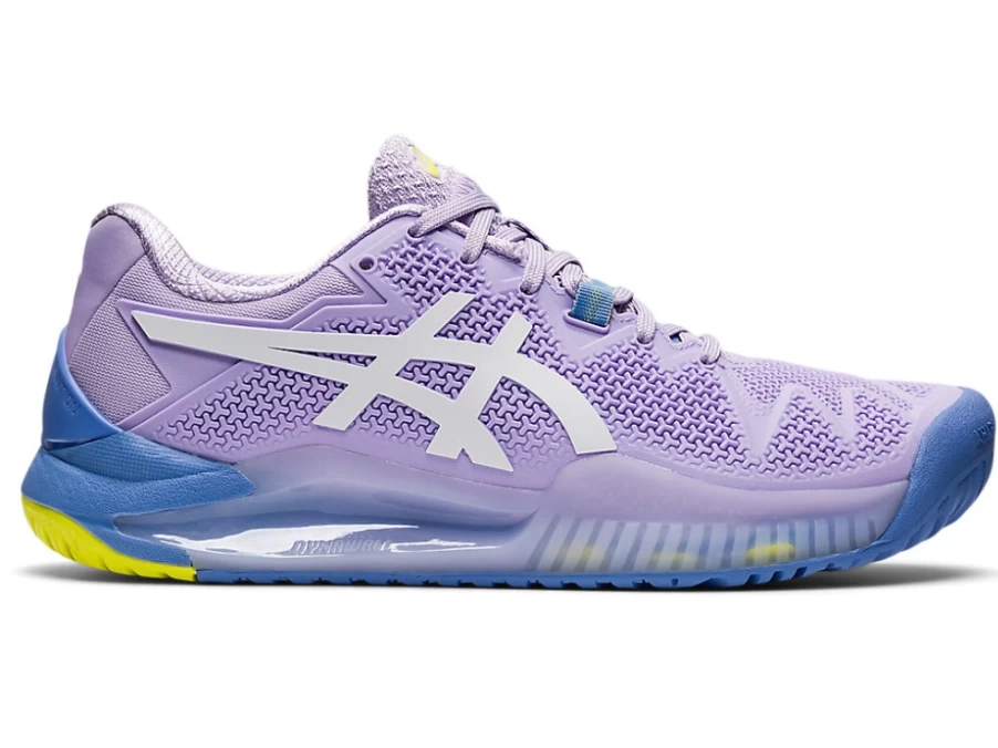 ASICS GEL-Resolution 8 Women's Tennis Shoes - Murasaki/White