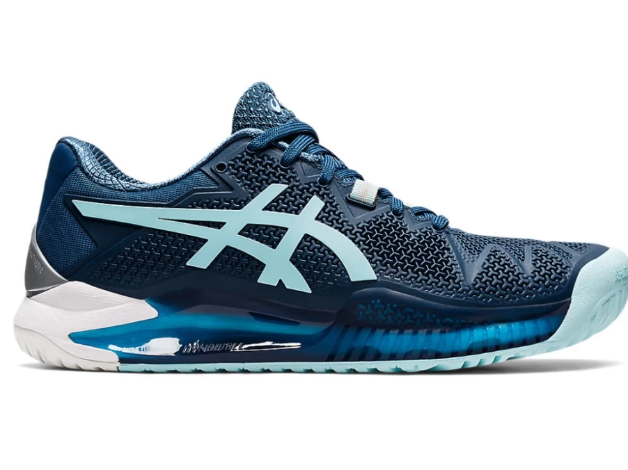 ASICS Women's GEL-RESOLUTION 8 Tennis Shoes - Light Indigo/Clear Blue
