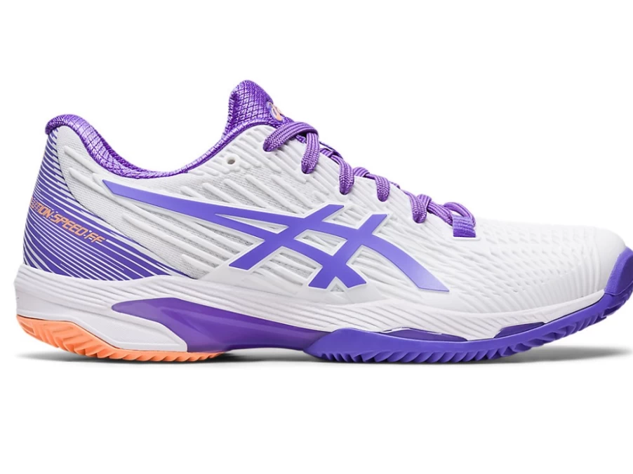 ASICS Women's SOLUTION SPEED FF 2 CLAY Tennis Shoes in White/Amethyst