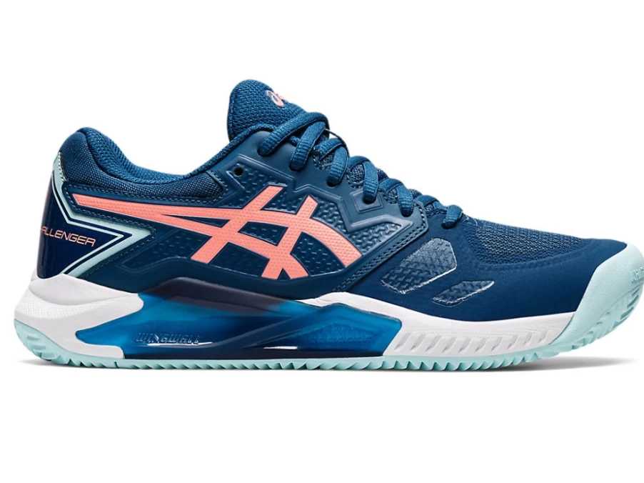 ASICS GEL-Challenger 13 Clay Tennis Shoes for Women - Light Indigo/Guava