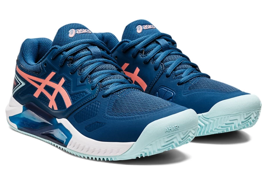 ASICS GEL-Challenger 13 Clay Tennis Shoes for Women - Light Indigo/Guava
