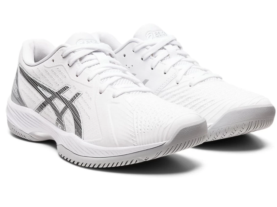 ASICS Women's SOLUTION SWIFT FF Tennis Shoes in White/Pure Silver