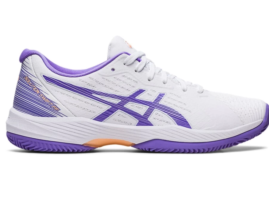 ASICS Women's SOLUTION SWIFT FF CLAY Tennis Shoes in White/Amethyst