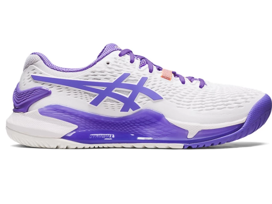 ASICS Women's GEL-RESOLUTION 9 Tennis Shoes - White/Amethyst